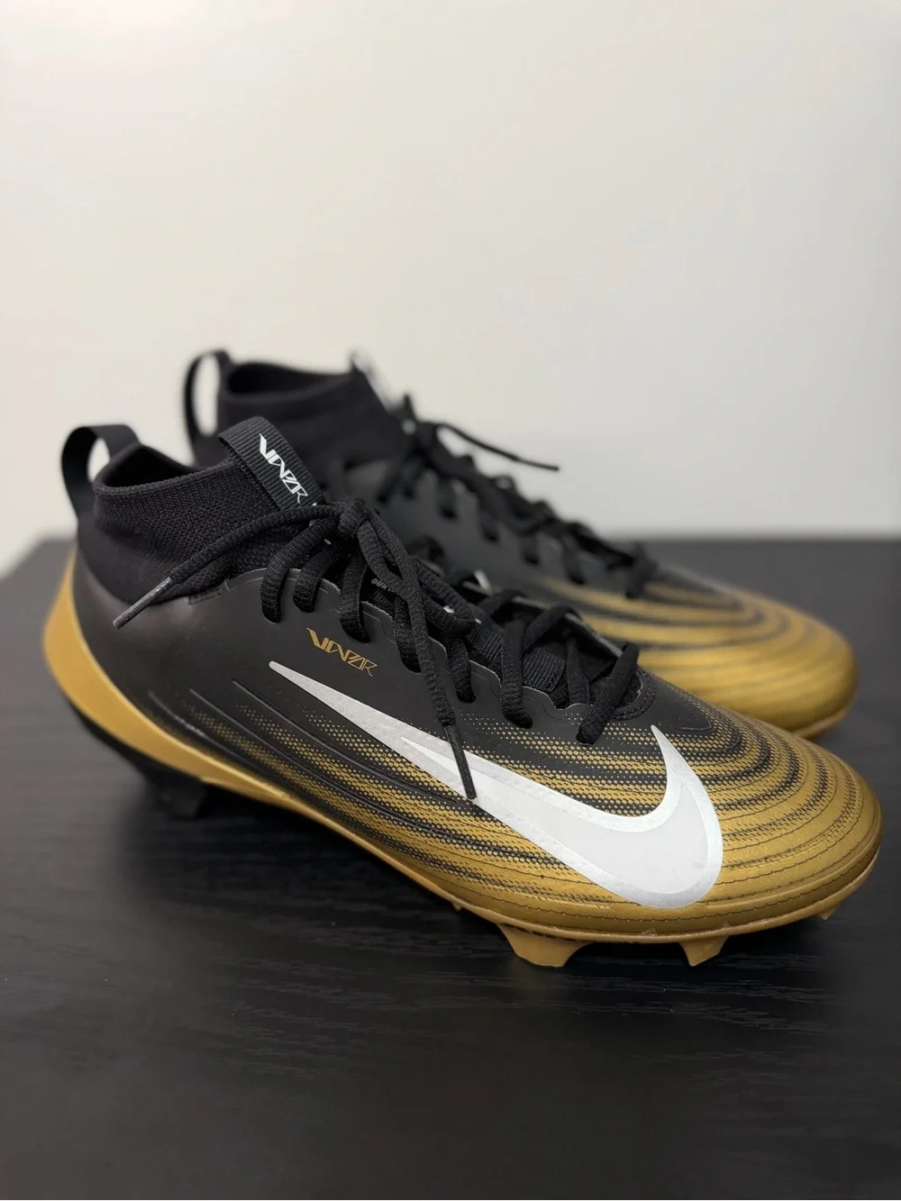 Nike Black, Gold & White Men's Vapor Soccer Cleats